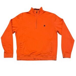 Men's Brooks Brothers 346 Cotton Blend Quarter Zip with Front Pockets Medium